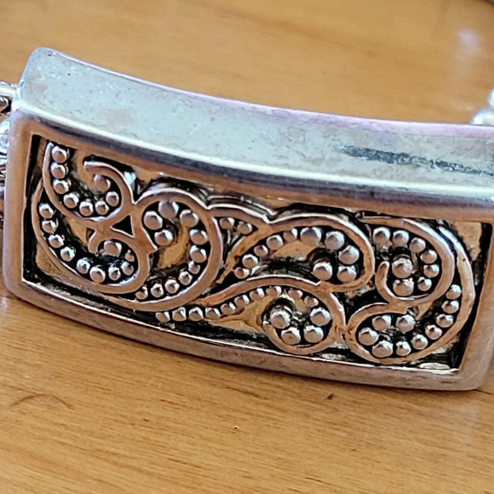 Vintage Signed NAPIER Aries Zodiac Multi Strand Silver Tone Bracelet